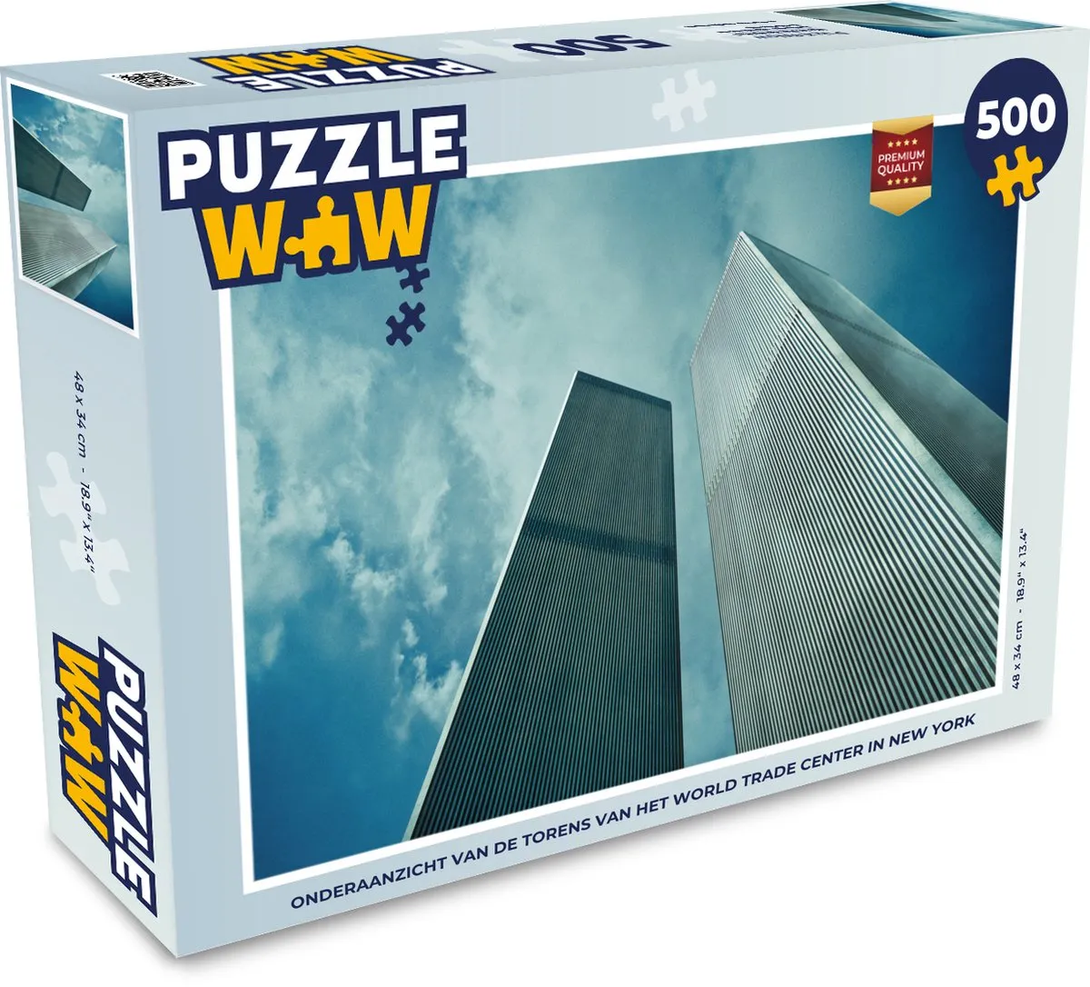PuzzleWow World Trade Center Legpuzzel 500 Stuks - Multicolor