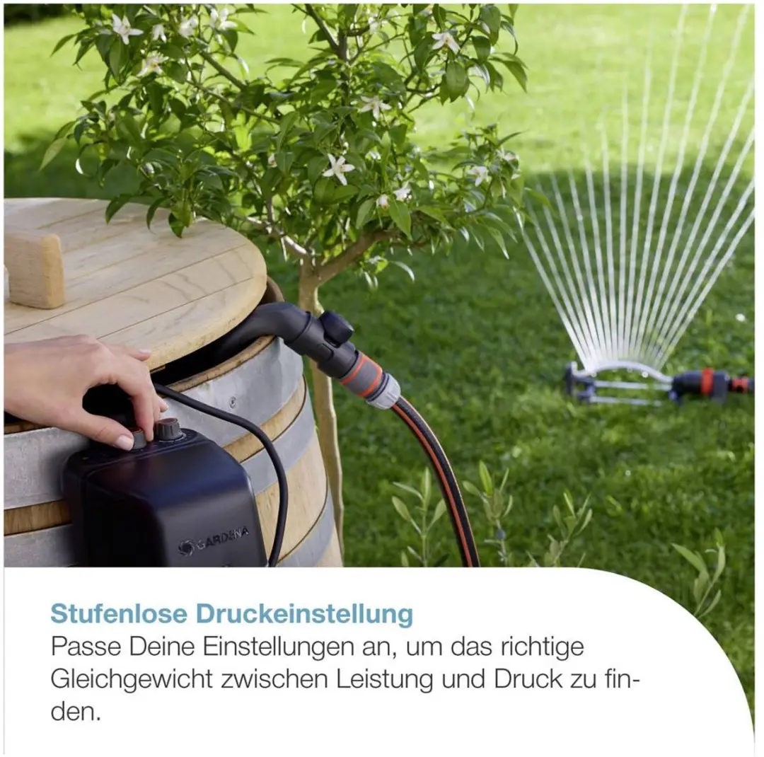 Gardena Akku-Regenfasspumpe 2400 ComfortAutomatic 18V - 2400 l/h - afbeelding 5 van 6