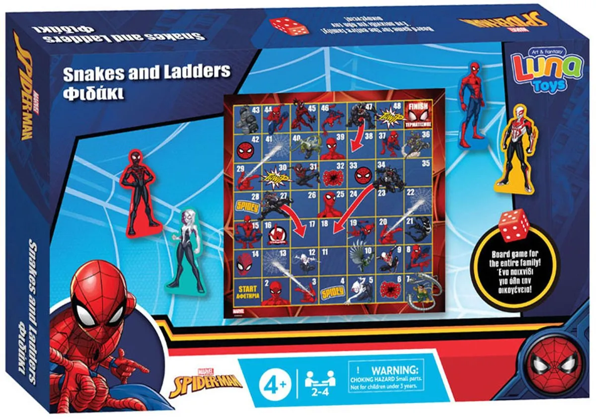 Spider-Man Slangen en Ladders Bordspel
