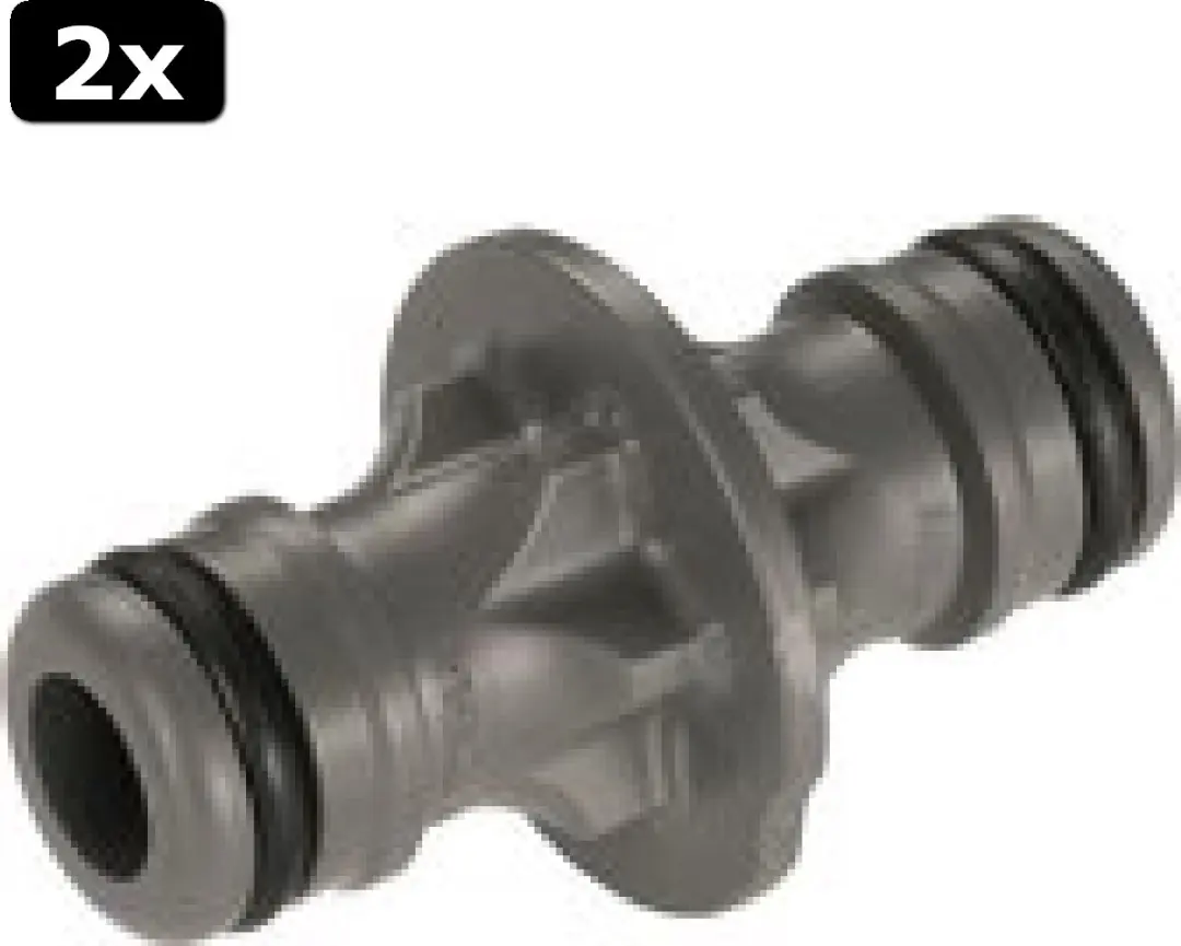 2x GARDENA koppeling 13 mm (1/2), 19 mm (3/4)