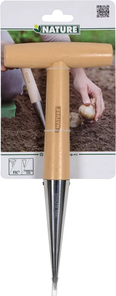 Nature Pootstuk met Houten Kruksteel - FSC-wilgenhout - afbeelding 3 van 3