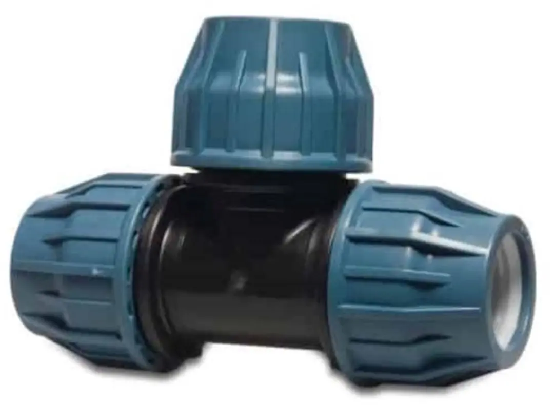 Tyleen toebehoren t-stuk pp zwart / blauw25 mm naar 25 mm Deltafix