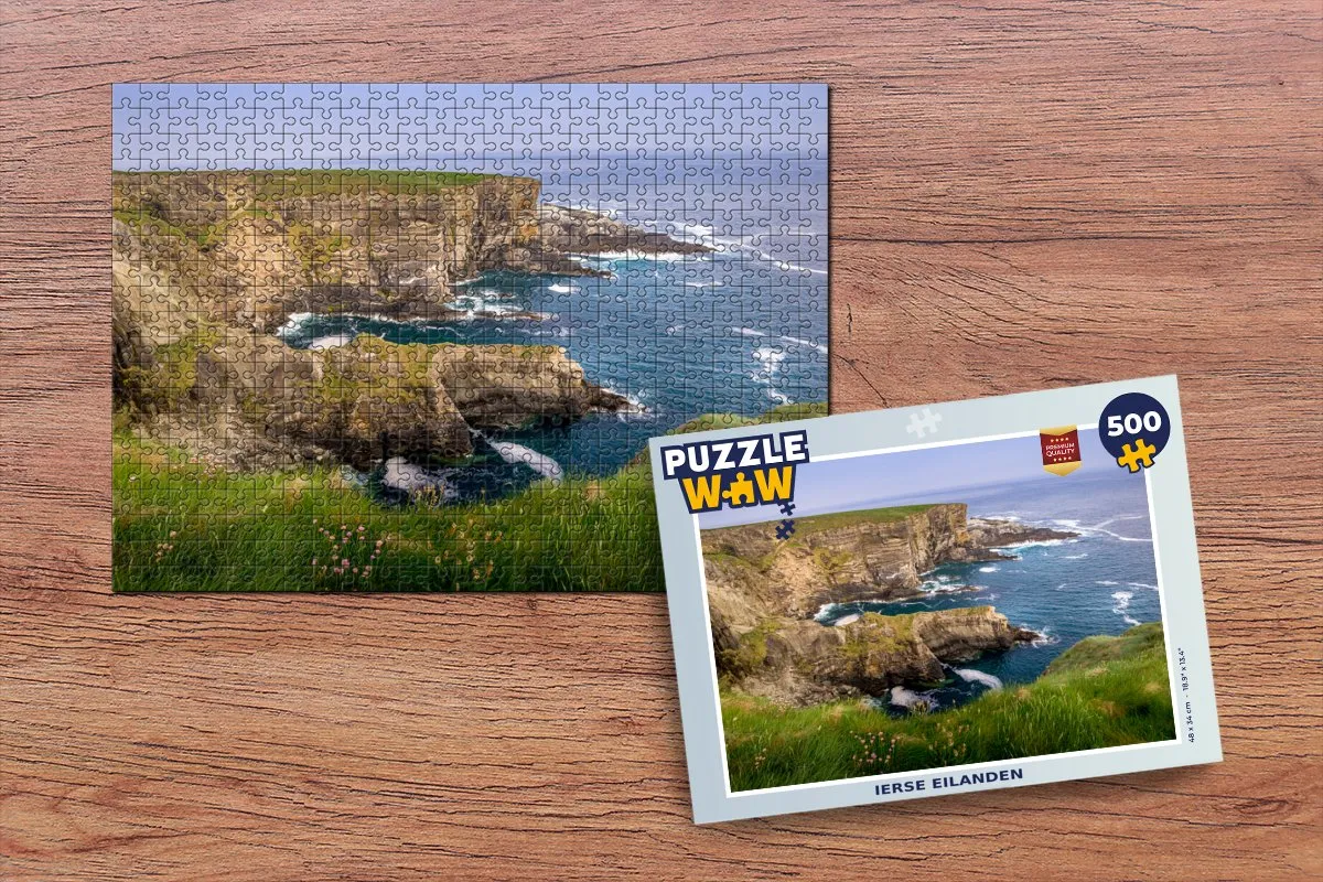 PuzzleWow Ierse Eilanden Legpuzzel 500 Stuks - Multicolor
