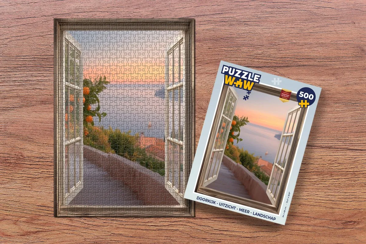 PuzzleWow Legpuzzel Uitzicht Meer 500 Stuks - 8721173243378
