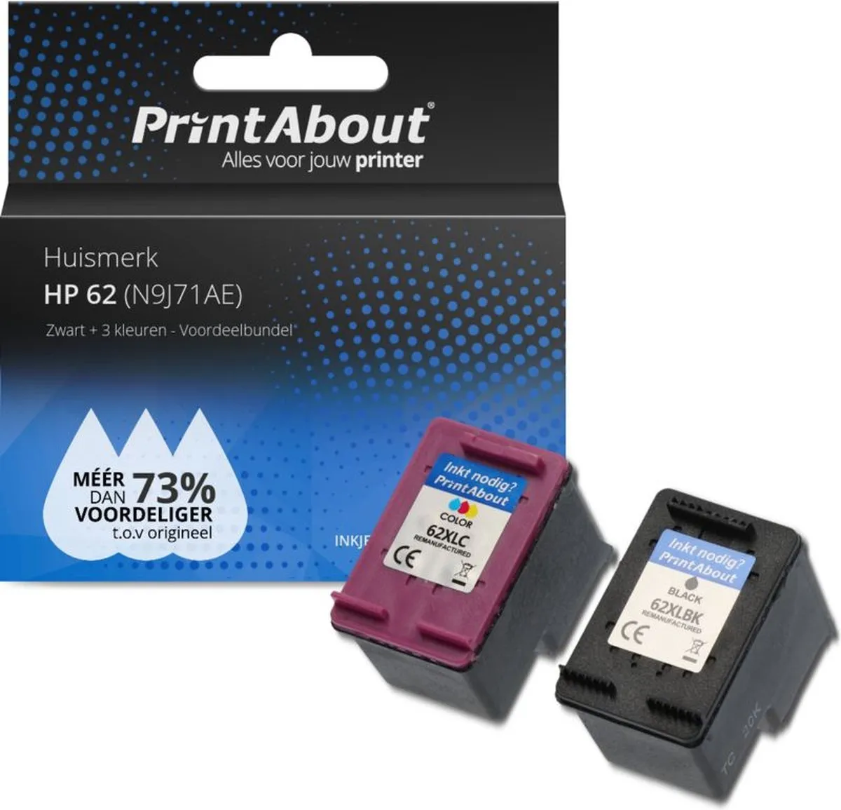 PrintAbout HP 62 N9J71AE Voordeelbundel