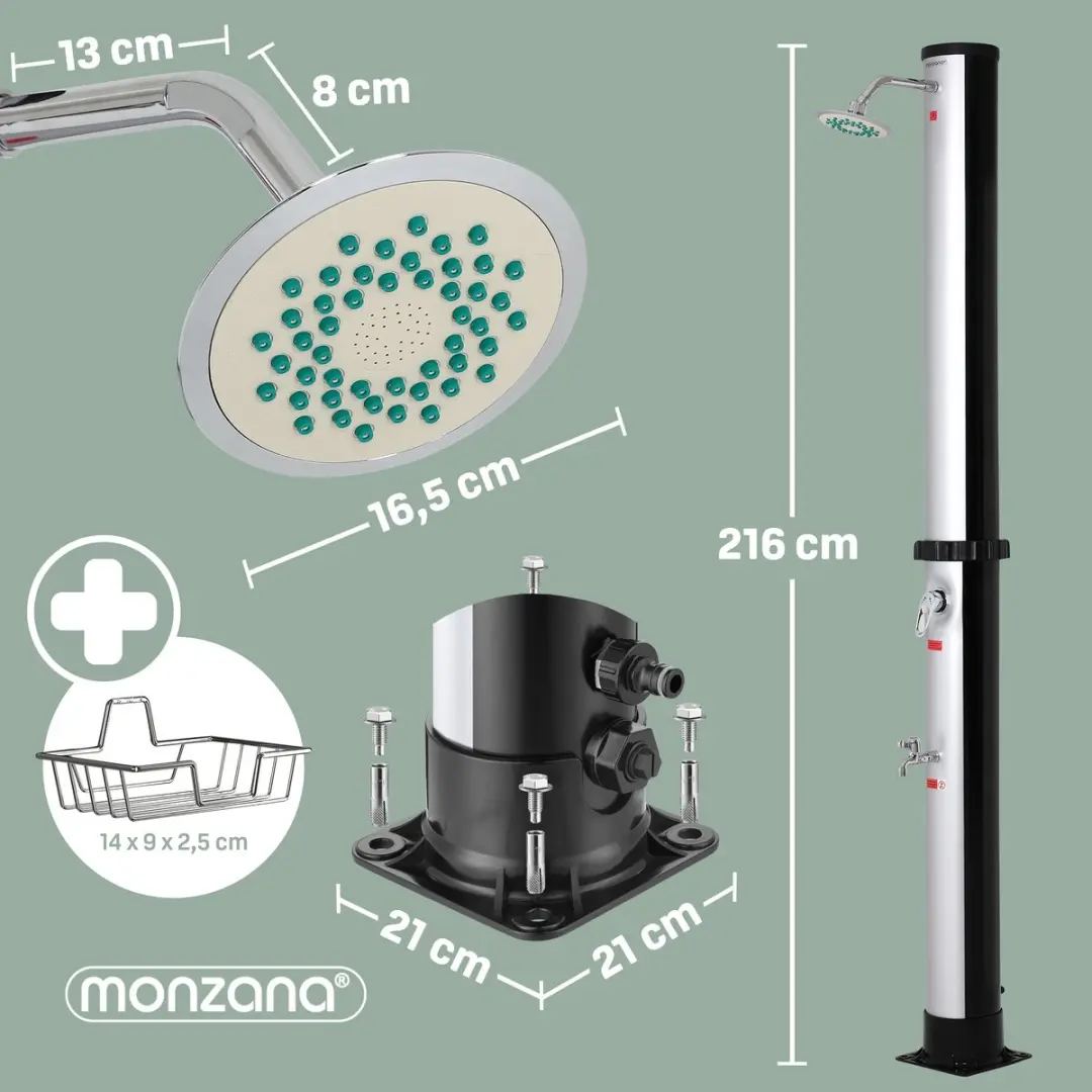 Monzana Buitendouche 35L - Zwart
