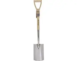 Draper Heritage roestvrijstalen spade met essenhouten handvat