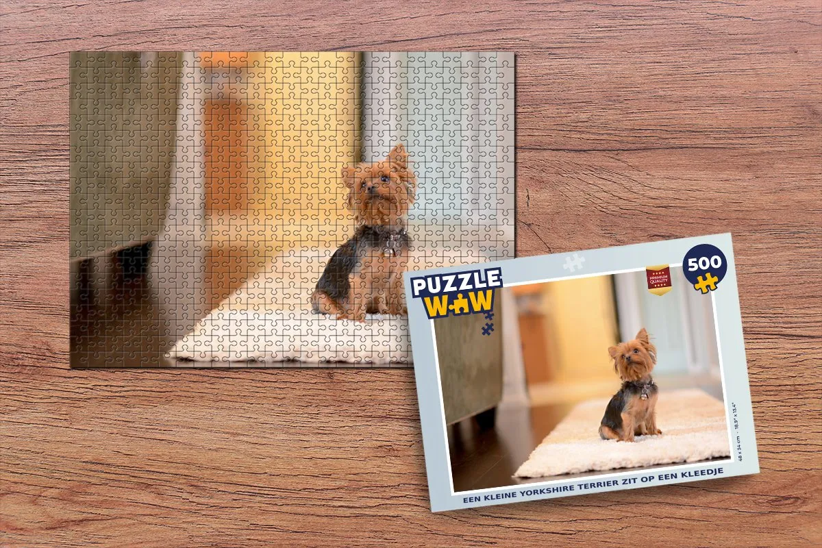 PuzzleWow Yorkshire Terrier Legpuzzel 500 Stuks - Multicolor