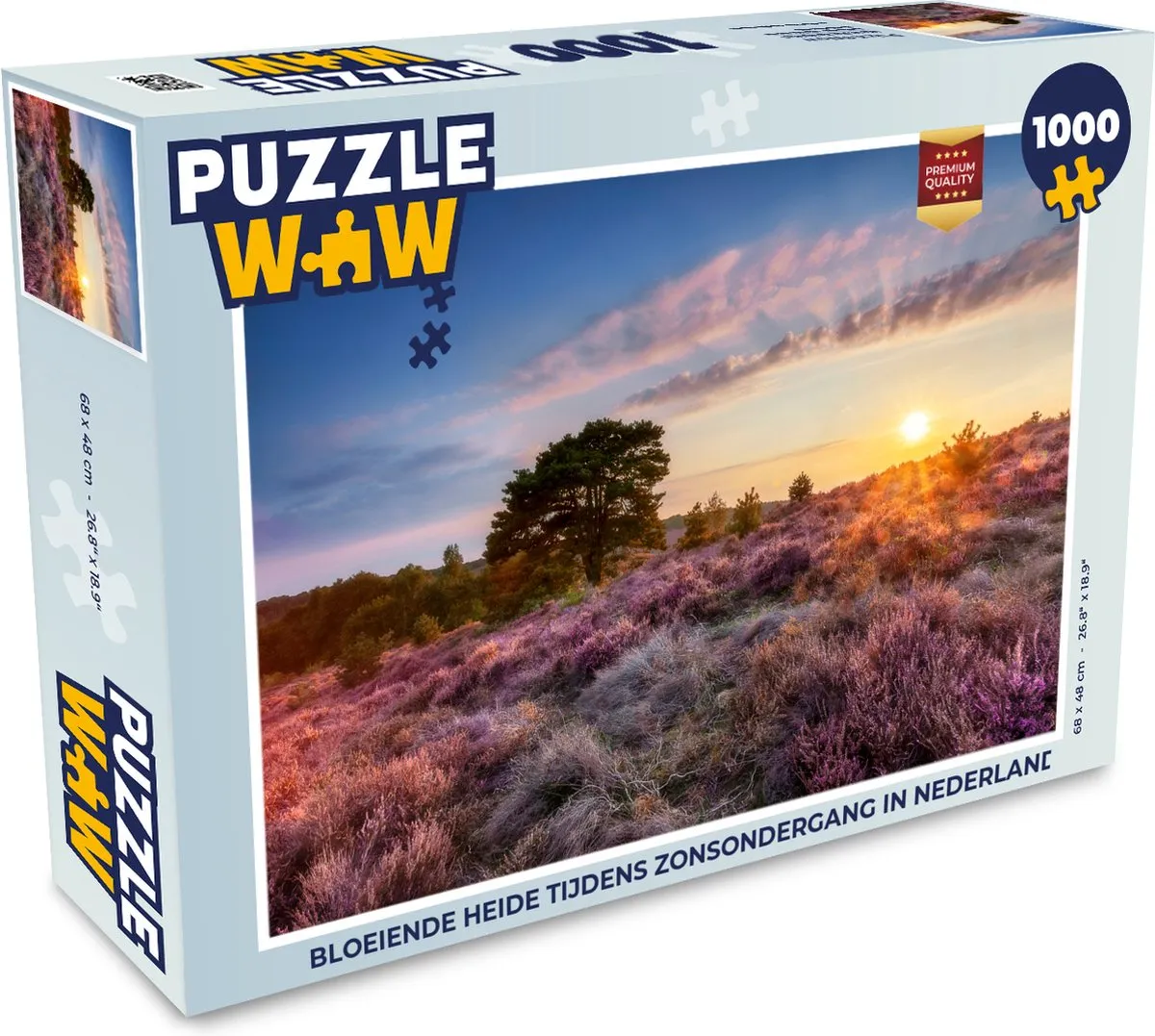 PuzzleWow Bloeiende Heide Legpuzzel 1000 Stuks - Multicolor