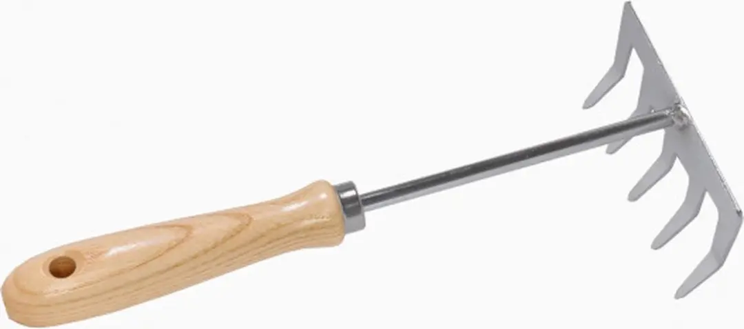 Talen Tools Handharkje 5-tanden - Verzinkt staal - Essenhouten handvat - afbeelding 2 van 4