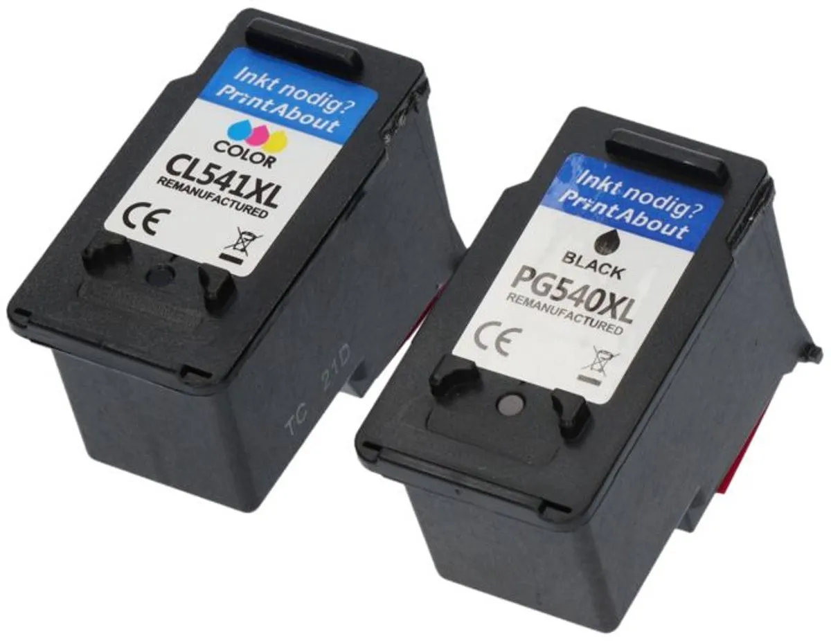 PrintAbout PG-540 XL-PA2 Inktcartridge - Zwart + 3 Kleuren - 1.200 pagina's