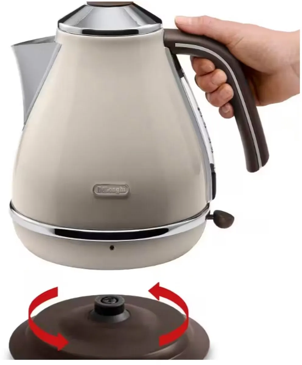 De'Longhi Icona Vintage KBOV2001.BG Waterkoker - 1.7L - 2000W - Beige - afbeelding 6 van 6