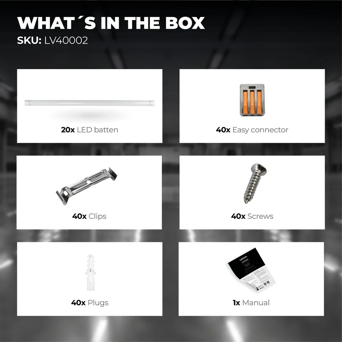 Ledvion - 20X LED Batten 120cm (30W, 4000K, 4800 lumen), Geïntegreerde LED, Koel Wit, Helder Licht, Plafonddlamp