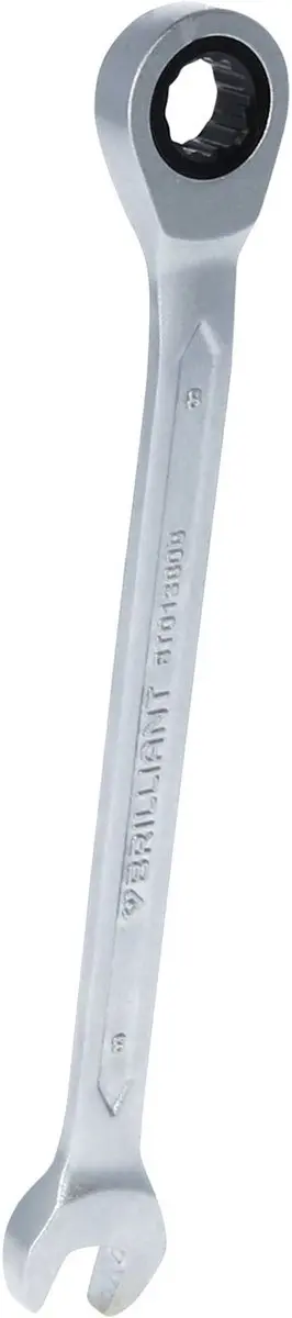 Brilliant Tools Ratelringsteeksleutel 8mm BT013808 - Zilver - afbeelding 3 van 4