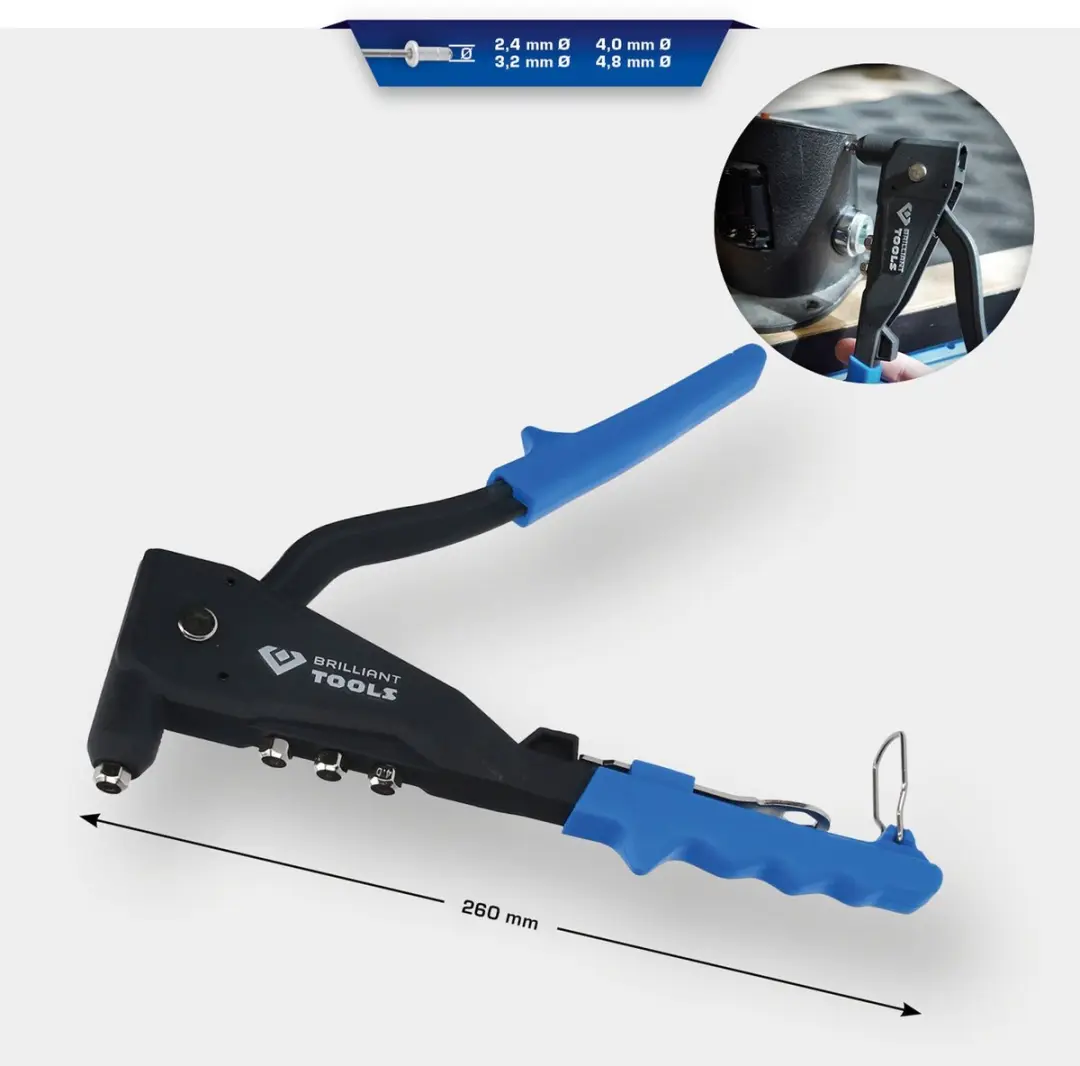 Brilliant Tools BT066901 Handklinknageltang - Ø 2,4-4,8mm - afbeelding 3 van 5