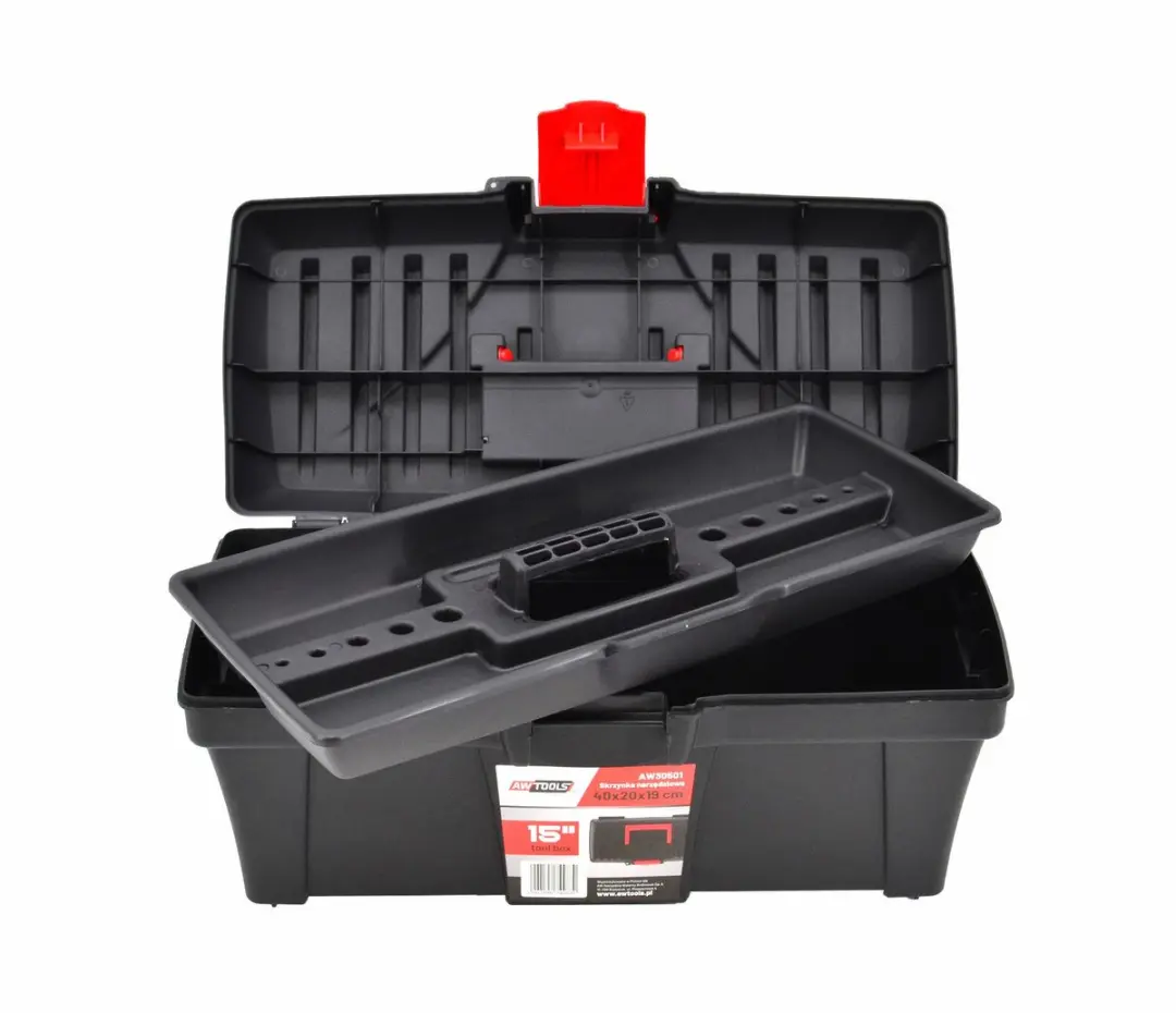 AWTools AW30501 Gereedschapskoffer 15" - Zwart