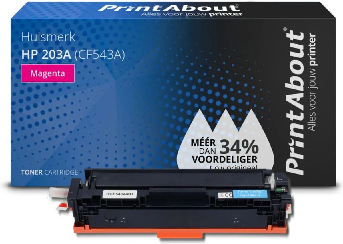 PrintAbout Huismerk HP 203A CF543A Toner - Magenta