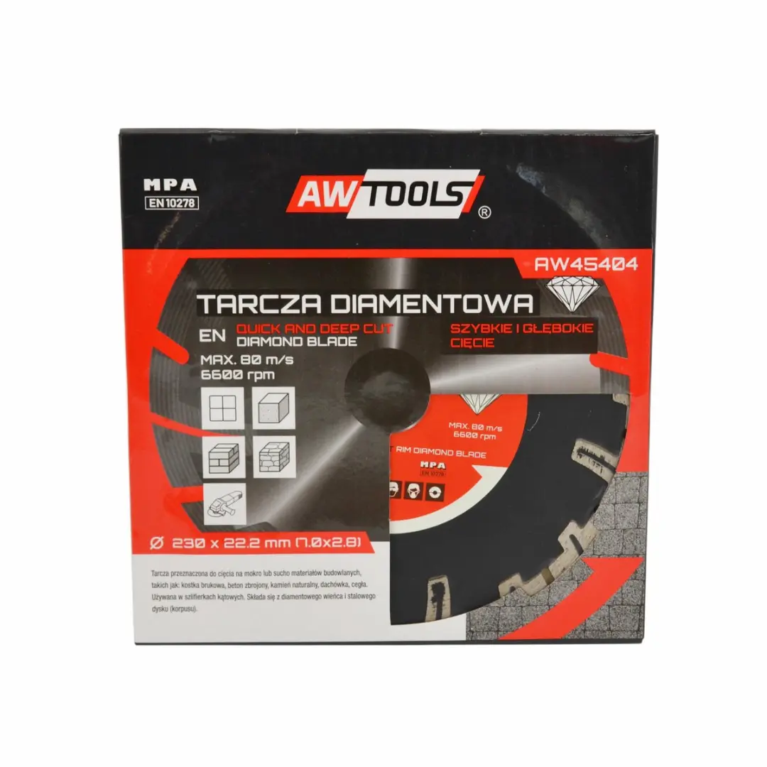 AWTools AW46125 Diamantzaagblad 125mm - Nat Zaagwerk - afbeelding 2 van 2