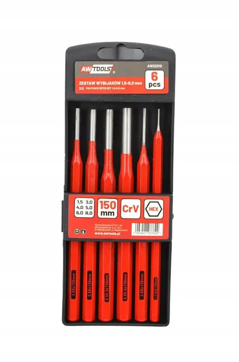 AWTOOLS 6-delige Uitslagset 1,5-8,0 mm