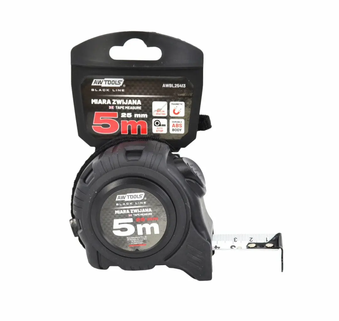 AWTOOLS Magnetische Rolmaat AWBL25414 7,5m x 25mm - AutoStop - Zwart - afbeelding 3 van 4