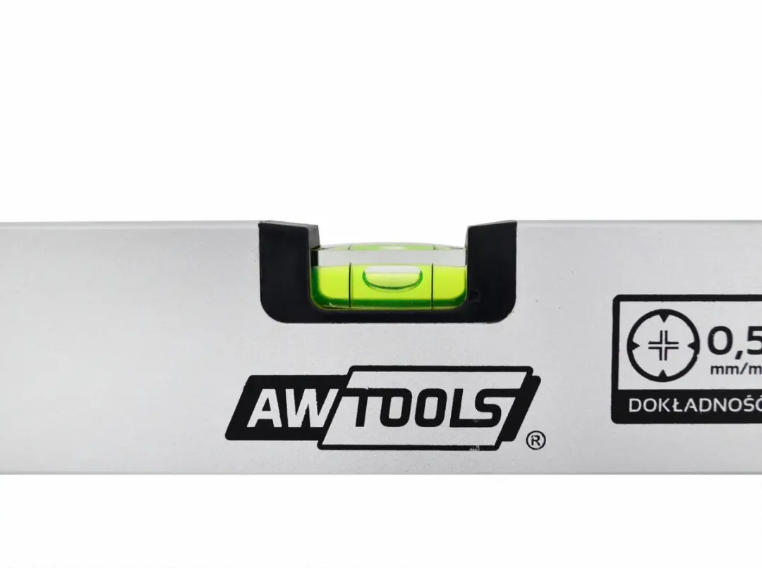 AWTOOLS AW29915 Aluminium Waterpas 120cm - 2 Libellen - Zilver - afbeelding 3 van 5