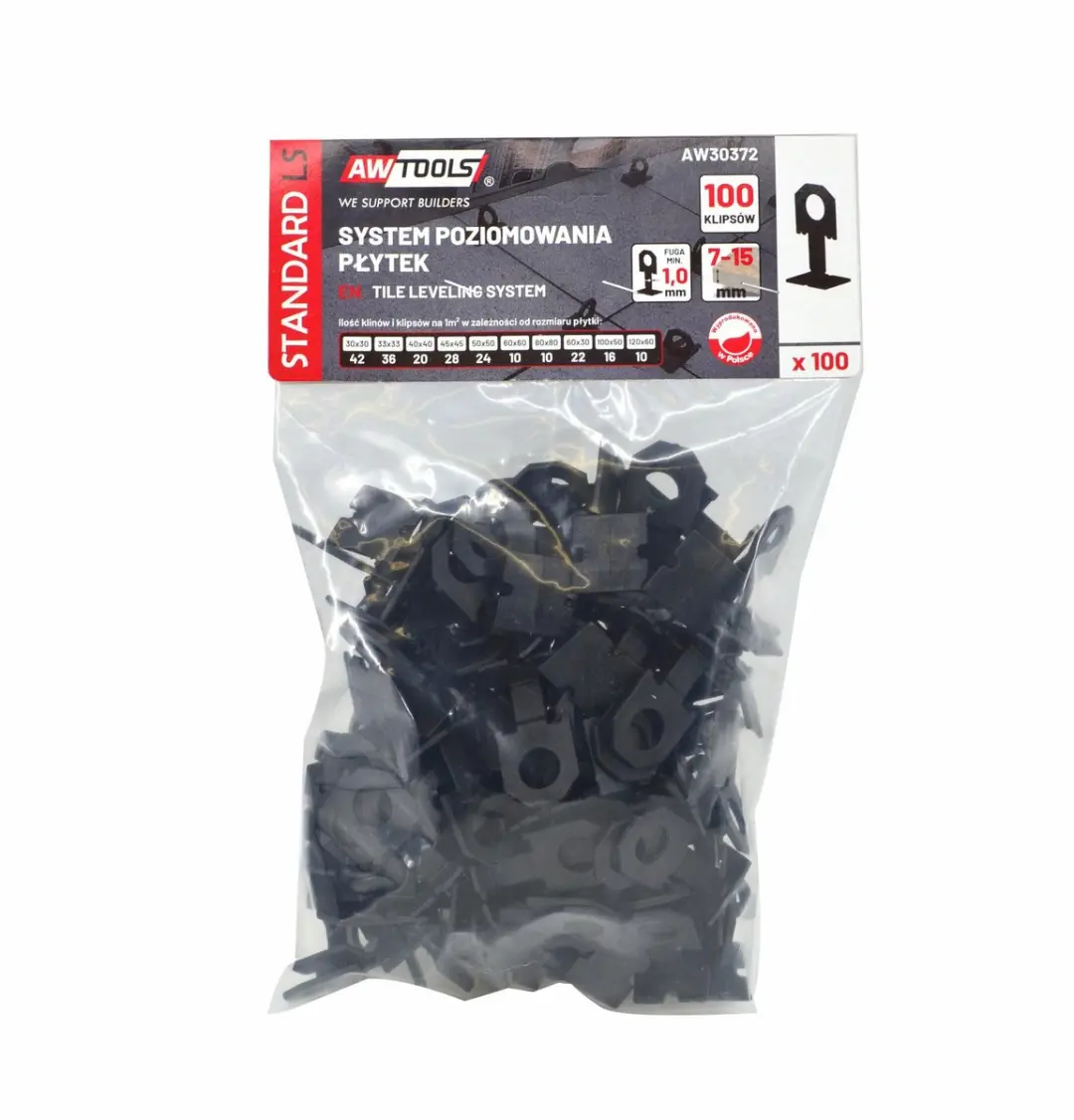 AWTOOLS Tegel Leveling Systeem Clips 1,0mm