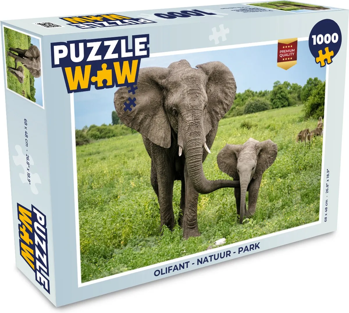 PuzzleWow Natuur Park Legpuzzel 1000 Stuks - Multicolor