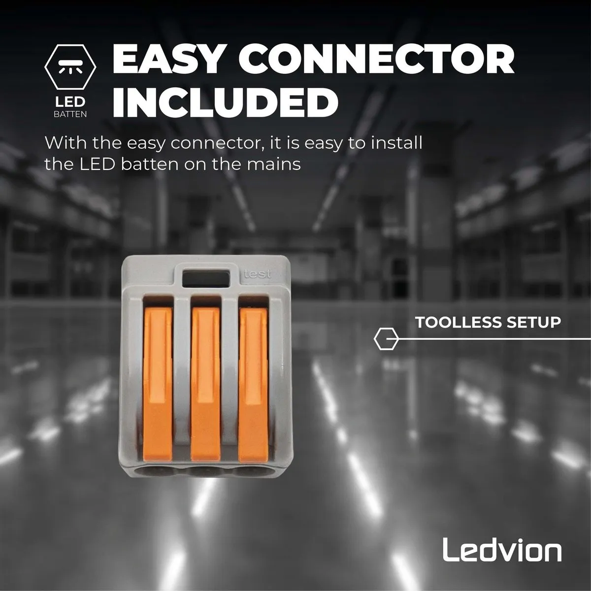 LEDVION LED Batten 150cm 40W 6500K - 5600 Lumen - Grijs - afbeelding 6 van 6