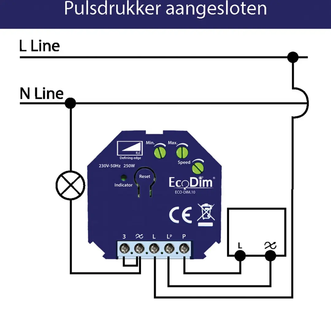 EcoDim LED Inbouwdimmer Module ECO-DIM.10 Smart WiFi - 250W