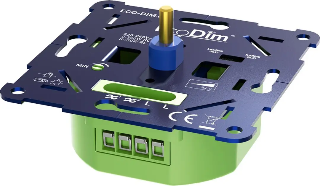 EcoDim ECO-DIM.01 LED Dimmer 0-300W - Inbouw - Blauw/groen