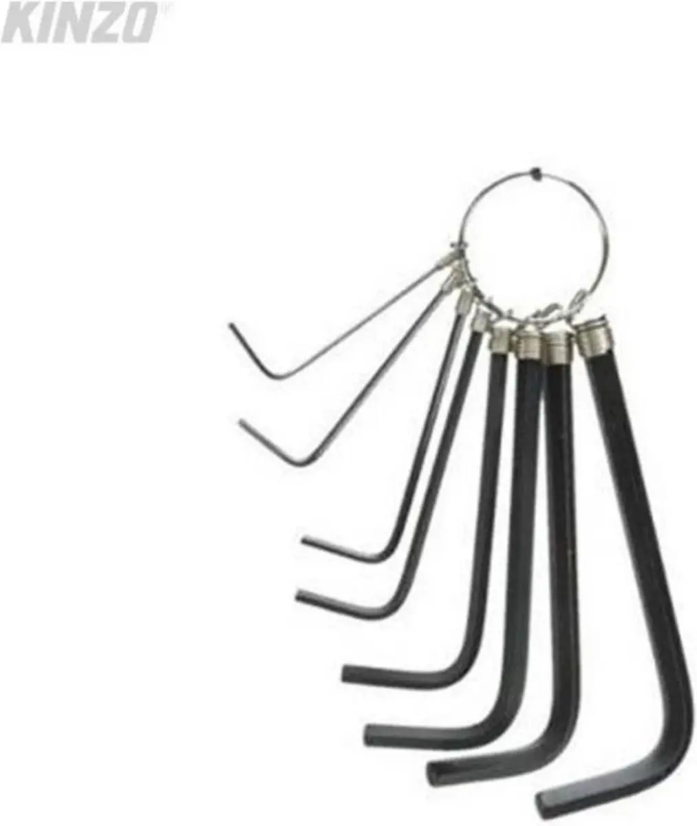 Kinzo Inbussleutelset 8-delig Ring - Zwart - afbeelding 3 van 6