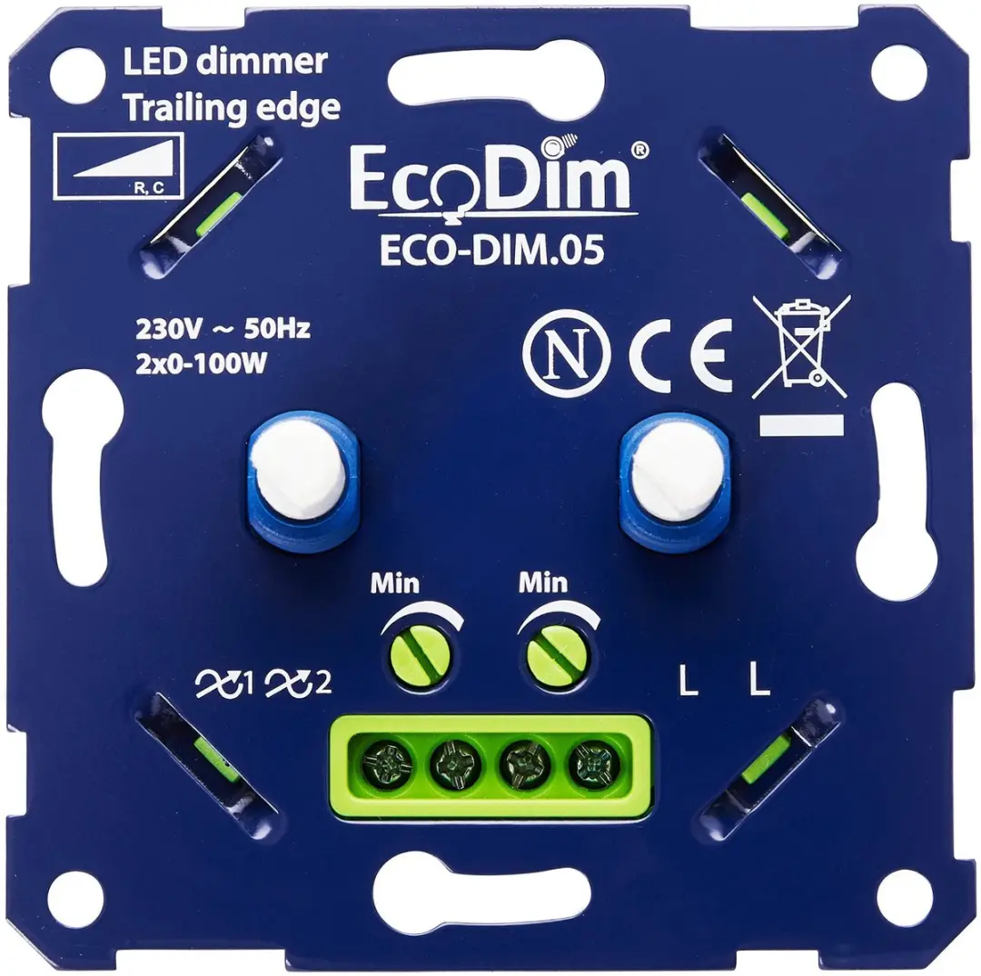 Ecodim LED Duo Dimmer 2x 0-100W