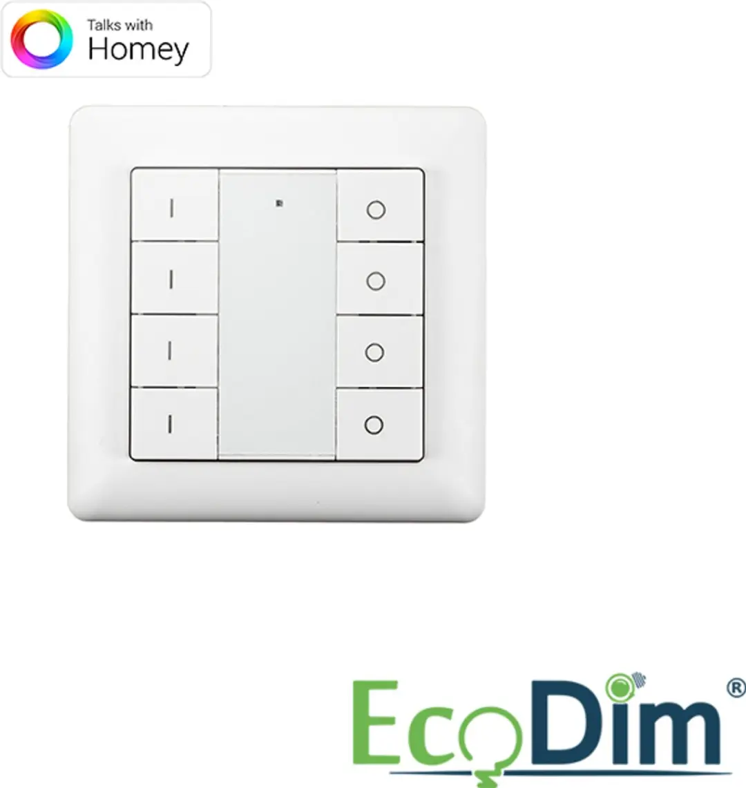 EcoDim Zigbee Schakelaar 4 Groepen - Wit