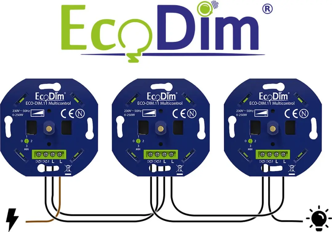 Ecodim LED Dimmer Multicontrol 0-250W - Blauw