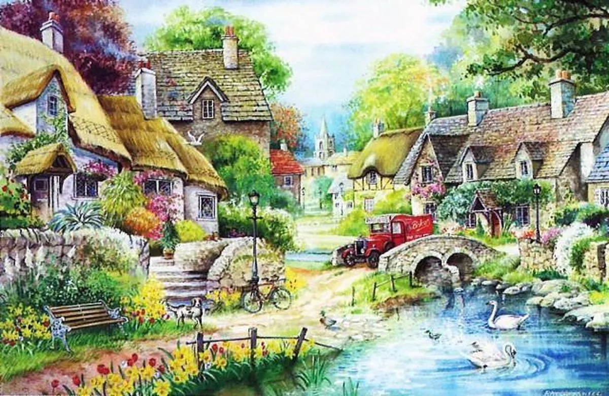 House of Puzzles Meadow River Cottage - 250 Stuks Multicolor