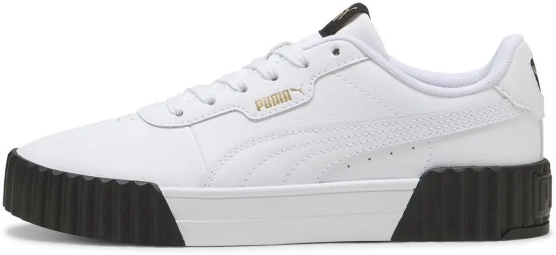 PUMA Carina 3.0 Low - Dames Sneakers - 42 - Wit/Goud/Zwart