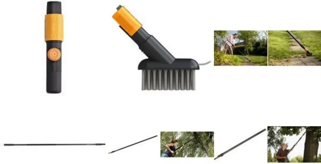 Fiskars QuikFit Telescoopsteel 145cm - 6 Stelen - Grafiet - afbeelding 6 van 6