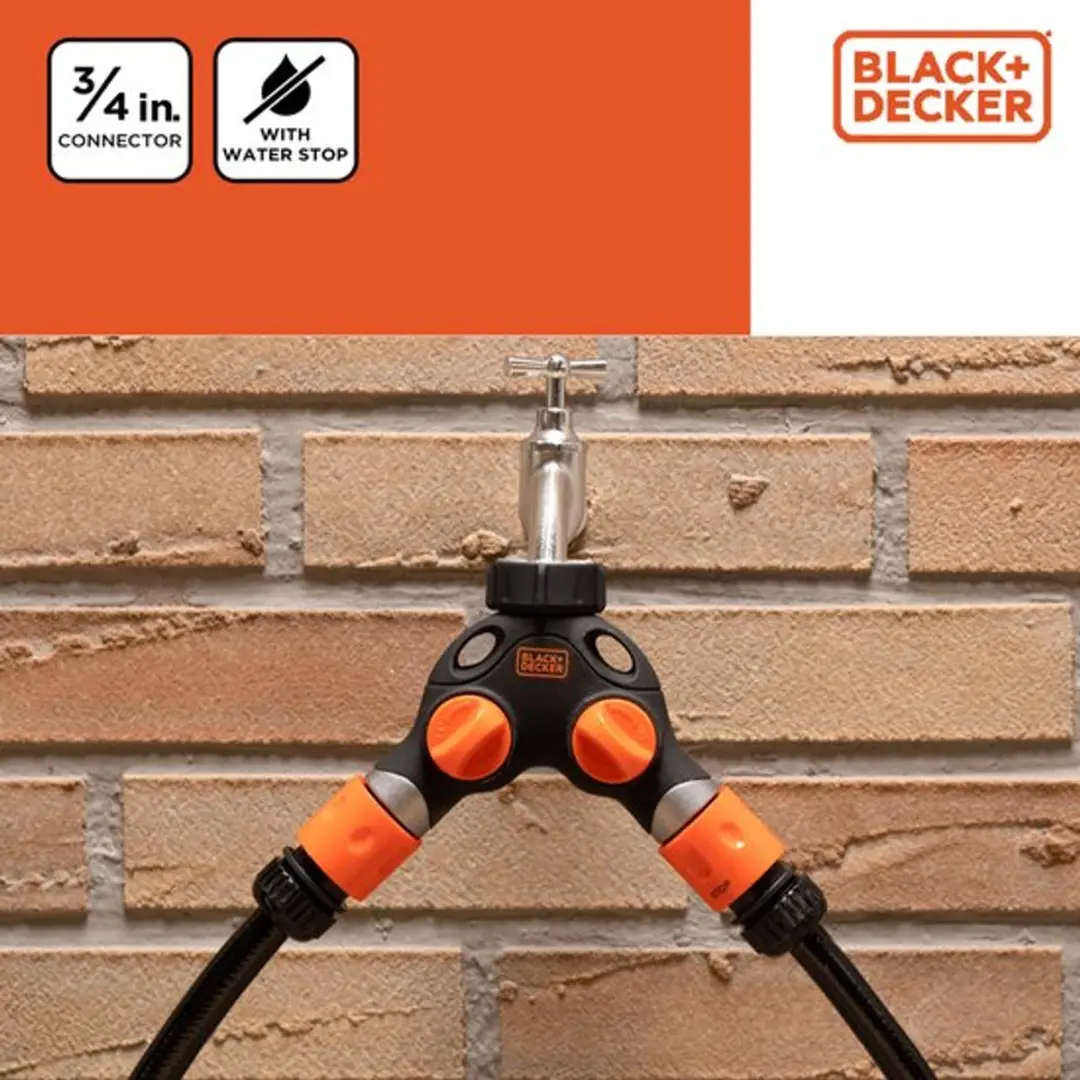 BLACK+DECKER Kraanstuk 3/4 Waterstop Splitser
