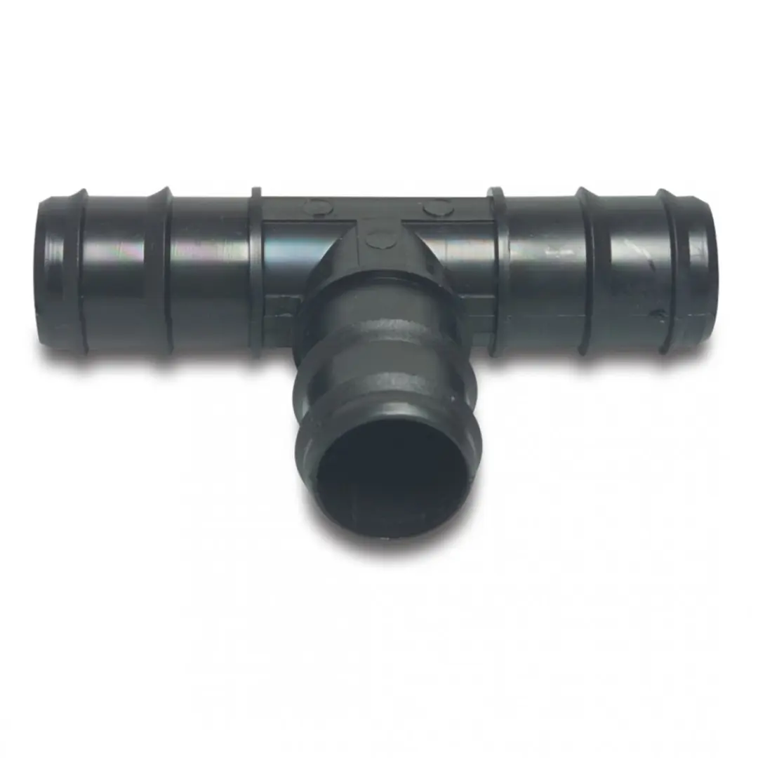 T-stuk pom zwart 40mm kunststof 1 stuk Deltafix