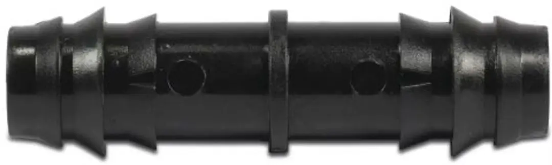 Verbindingspijpje pom zwart 16mm kunststof 1 stuk Deltafix