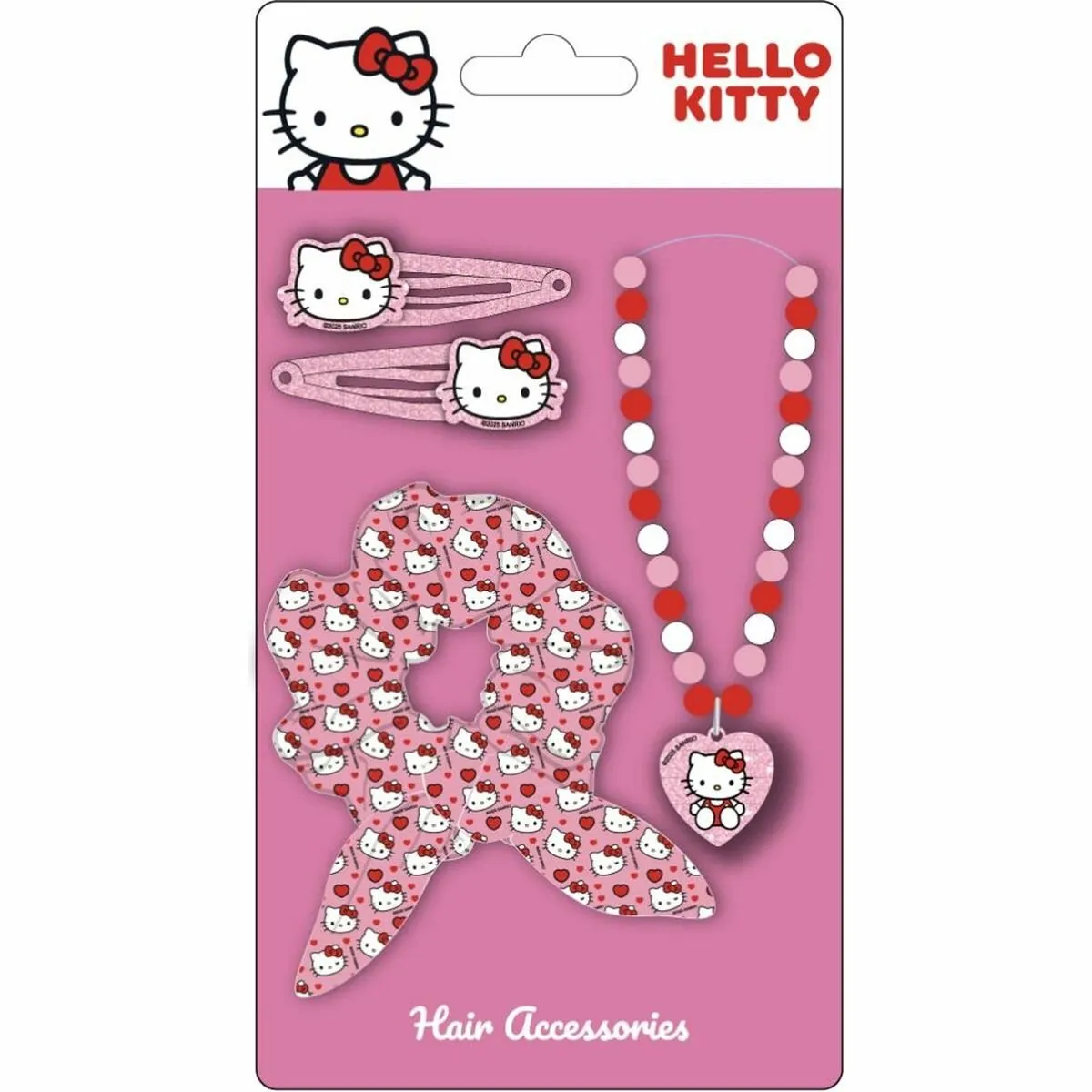 Hello Kitty Haaraccessoires - 4 Stuks Roze