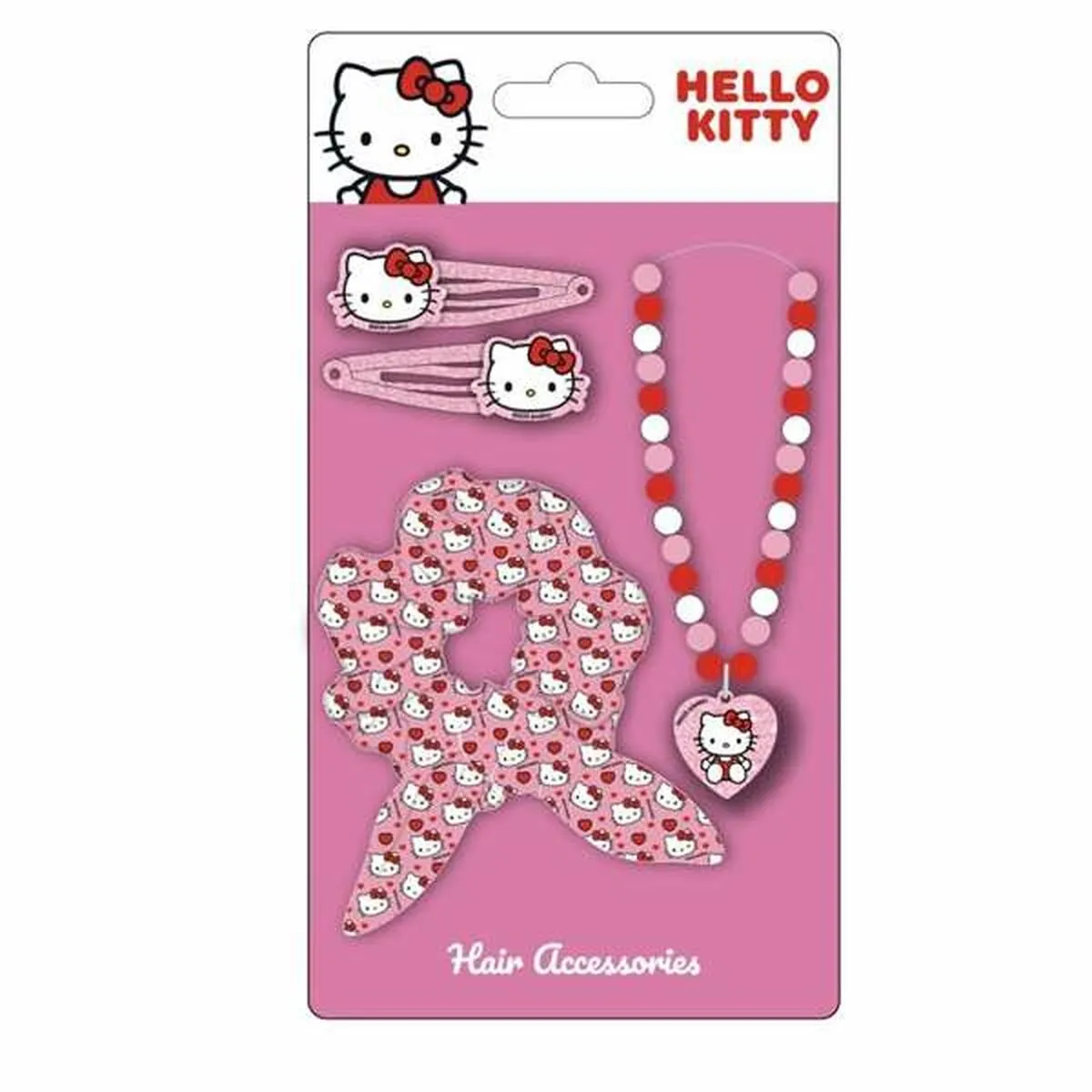 Hello Kitty Haaraccessoires - 4 Stuks Roze
