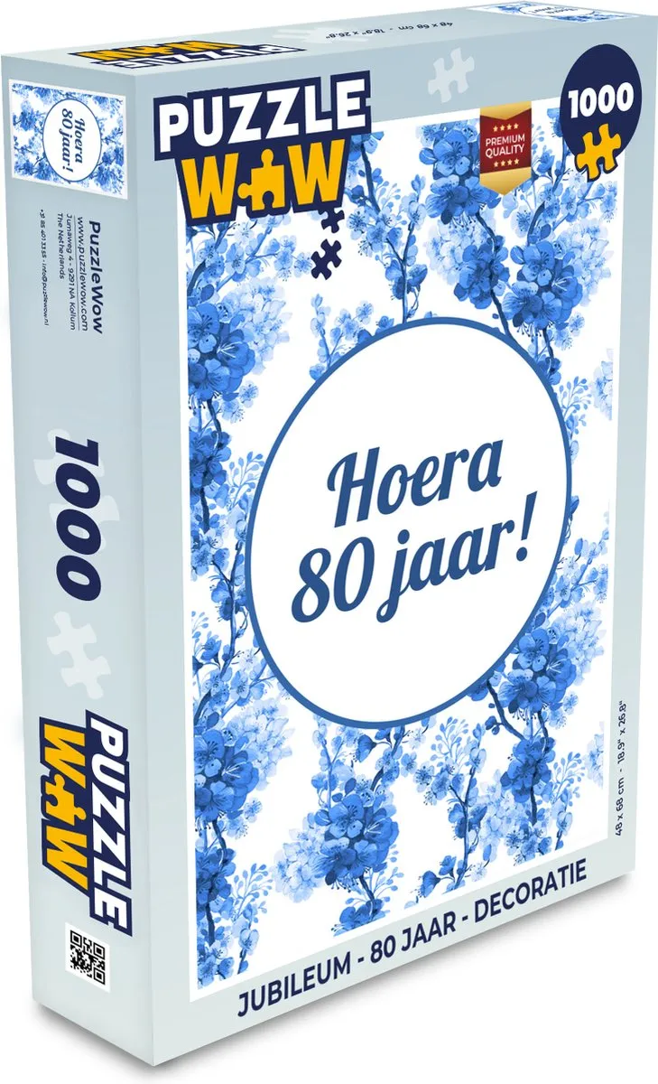 PuzzleWow Jubileum Legpuzzel 1000 Stuks - Multicolor