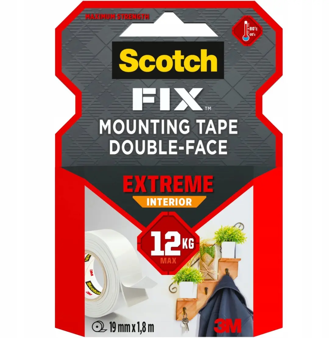 Sila Dubbelzijdige Montagetape 19mm - 1,8m Wit
