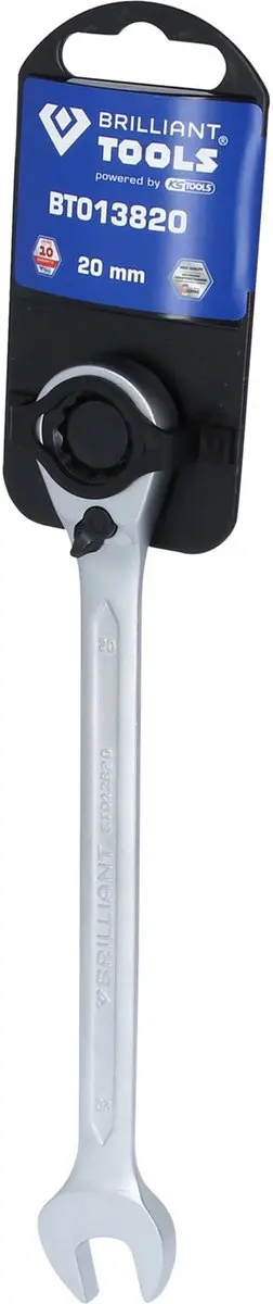 Brilliant Tools BT013820 Ratelringsteeksleutel 20mm - Zilver - afbeelding 2 van 4