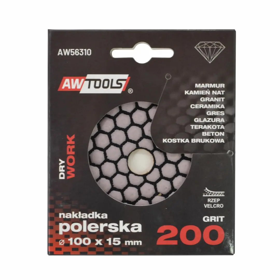 AWTOOLS AW56310 Polijstpad Diamant 100mm