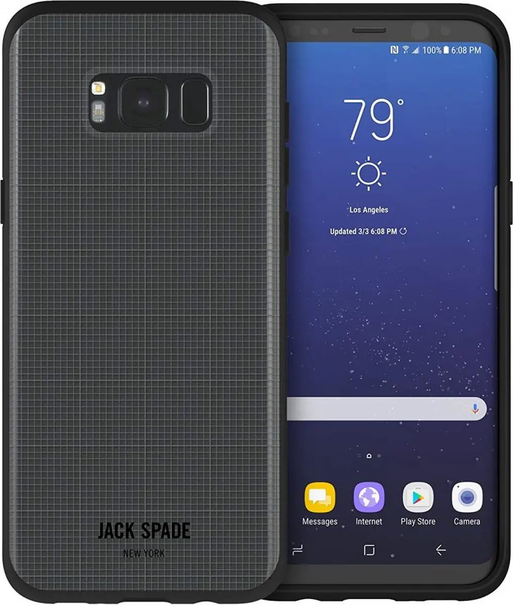 Jack Spade Graph-Check Case Clear voor Samsung Galaxy S8 Plus