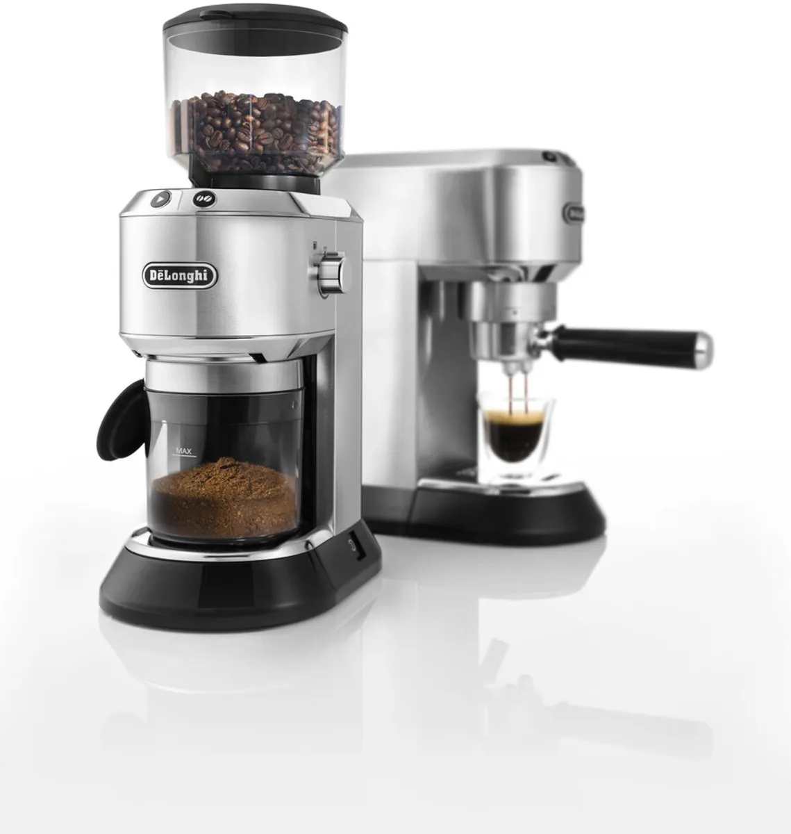 De'Longhi Dedica Style Barista Pack EC685.M - Koffiemachine & KG521 Molen - Zwart/Zilver