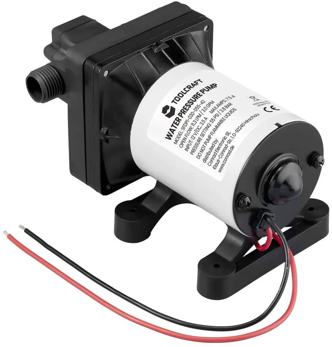 TOOLCRAFT TO-10362525 Laagspanning Drukwaterpomp 678 l/h 12V