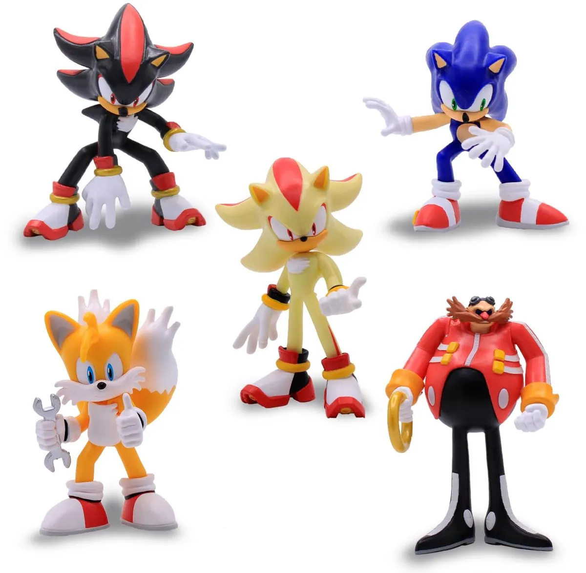 Sonic the Hedgehog Dr. Eggman Actiefiguur - 9cm - Glow-in-the-Dark Emerald - Rood